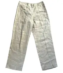 Eileen Fisher Linen‎ Pants Sz Petite Small Beige Old Money Quiet Luxury Office