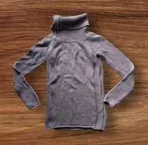 Guess Est 1981 Reg Gray knit sweater turtleneck zip up neck cute warm knit XS