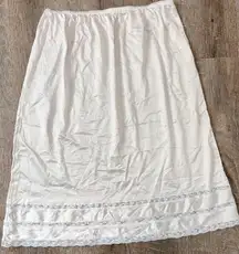 Vintage Sliperfection Half Slip white color Lace Nylon Tricot‎ Sz 1X Waist 33/35