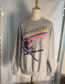 Chemistry Gray Mountain Time Ski Sweatshirt XL