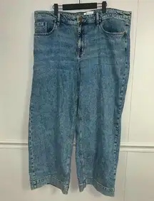 Lane Bryant Mid-Rise Wide Leg Flex Magic Waistband Signature Fit Denim Size 20