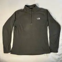 The North Face Women's Gray Light Weight Polartec Quarter-Zip | M