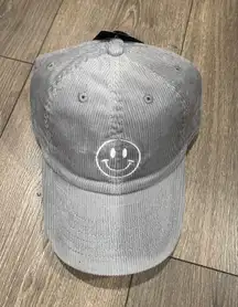 Corduroy Grey Baseball Smile Hat