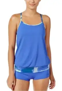 Nike Swim Cascade Drape-Back Tankini‎ Top Size S Built in Bra Removable Cups NEW