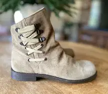 NINE WEST Womens Sz 5 M Brown Suede Lace Up Ankle Fashion Boots Booties