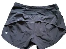 LULULEMON Speed Up Mid-Rise Short 4" Black size 4 EUC Gym Running Sports Workout