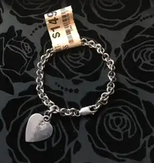 Vintage Sterling Silver Chain-link Charm Bracelet