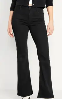 NWT Old Navy Wow Flare Black Jeans Pants Size 6 New High Rise Regular Work