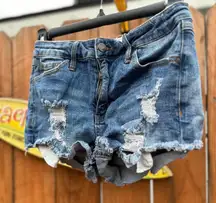 Venice Mid Rise Distressed Shorts Size 3