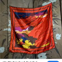 Totes Orange Vintage 1973 Rain Scarf