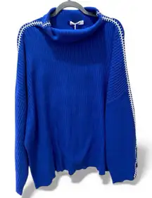 GRACE KARIN oversized pull over royal blue sweater size 2X NWT