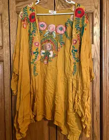 Mustard Embroidered Duster