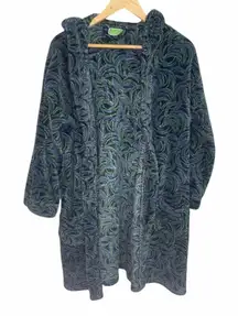 Vera Bradley Blue Purple‎ Green Plush Robe Size small