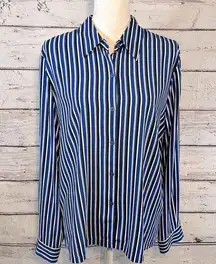 CHAUS & CO Button Down Shirt Lightweight Striped-14