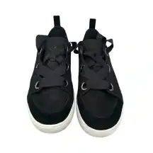 Koolaburra UGG Penley Sneakers Black Ribbon Lace-Up‎ Ortholite Suede Shoes 7.5