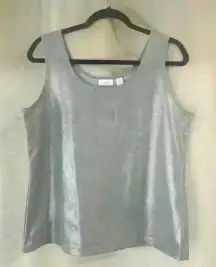 Women’s Silver Chico’s Sleeveless Blouse