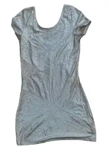 FREE PEOPLE size small Shimmering gold Bodycon Mini Dress Short Sleeve‎
