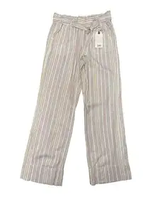 Jolt White and Red Striped Wide-Leg Trousers