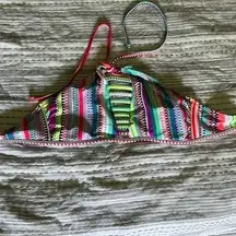 No Boundaries Swimsuit Top, size 7-9 juniors. 

Super cute, colorful, halter