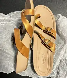 Eastland Women's Hampton Slide Sandal 100% Leather Tan Size 11