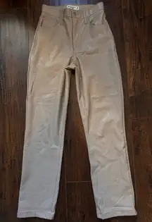 Abercrombie High-Rise 90s Straight Curve Love Faux Leather Pants