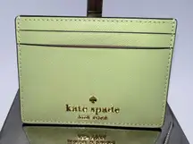 Kate Spade New York Card Holder Wallet Mint Green Saffiano Leather