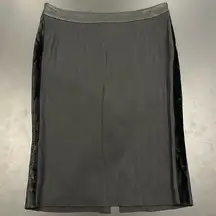 Dolce & Gabbana Satin Velvet Midi Skirt