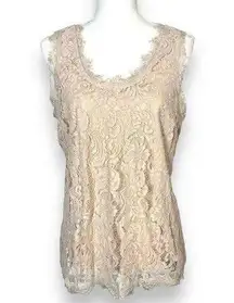 Adiva Blush Lace Tanktop L