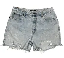 Vintage Bill Blass Jean Shorts Womens Sz 14 Cutoffs Grunge Light Denim Jorts