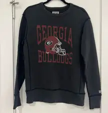 Distressed Oversized Georgia Football Sweatshirt
