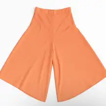 Alice + Olivia silk High-Waisted Wide-Leg Culotte Pants 4