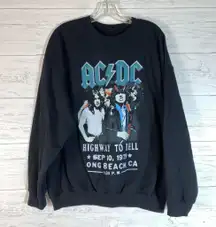 AC/DC Highway To Hell Poster Crew Neck Sweatshirt - size XL Unisex
