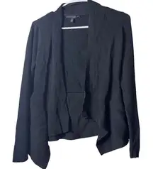 White House Black Market Women's‎ Black Open Front Cardigan Size M