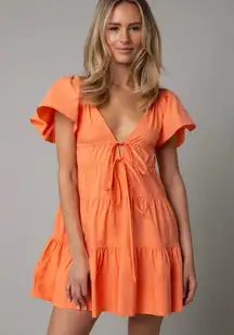 NWT Womens  A.L.C. Style Orange Mini dress size Large!