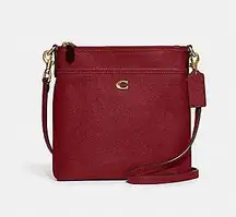 Coach NWT  Kitt Messenger Crossbody Brass/Cherry