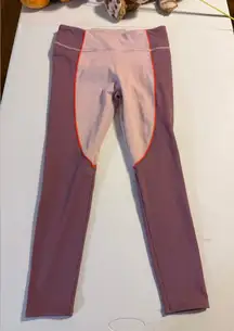 Fabletics Jessica Legging Size Medium Short Purple Colorblock Power Hold