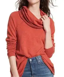 Free People FP Beach Cowlneck Sweater in Orange Two Body