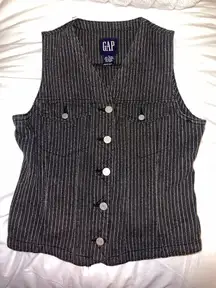 vintage gap denim vest