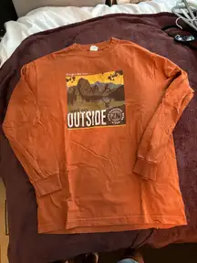 Zion National Park Utah Forget the Box Just Get Outside Orange Long Tee