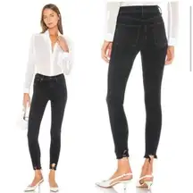 Agolde Sophie Mid Rise Skinny Ankle Jean in Black