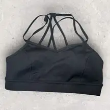 Xersion Black Strappy Vented Moisture Wicking Sports Bra Size Small