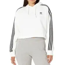 Adidas  Originals womens Adicolor Classics Cropped Hoodie Hooded Sweatshirt C15