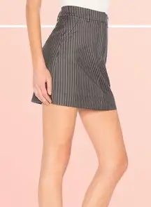 L’ACADEMIA The Mattia Mini Skirt in Grey & White Revolve Sz XS