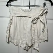 White Abercrombie and Fitch Linen Style Shorts Size M