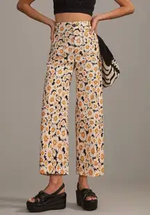 Maeve Daisy The Colette Wide Leg Cropped Pants 28 RARE