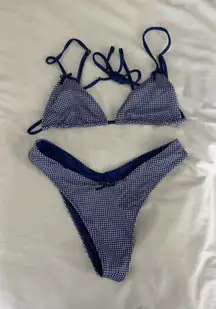 Frankie’s Bikinis Blue Gingham Bikini
