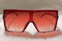 Red Oversized Sunglasses 