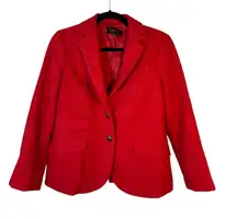 Talbots Red Wool Blend Blazer Women's Size 4