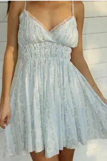 Sky to Moon Dress Floral Blue