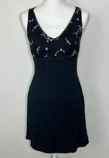 Floral Embroidered Slip Dress Nightgown